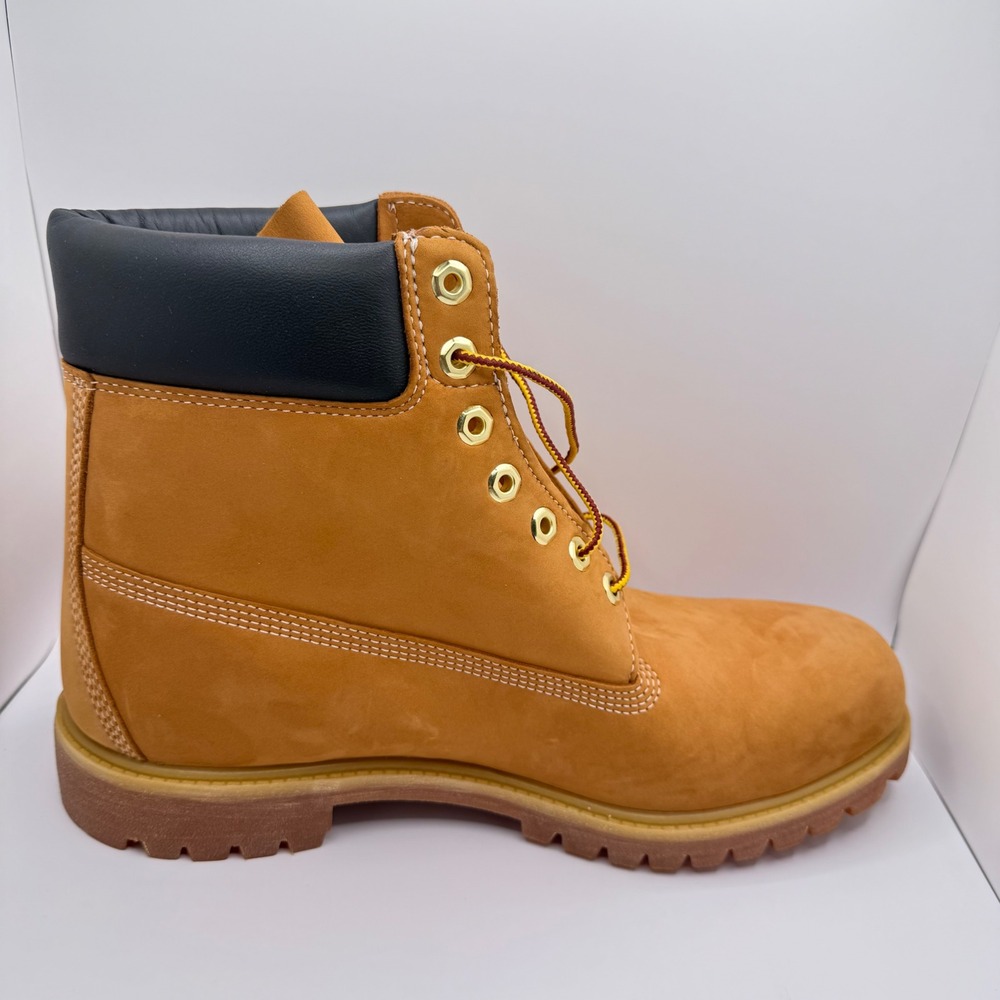 Timberland Premium 6 Inch Waterproof Boots Wheat Nubuck Mens 12 W TB 010061 713 - Picture 5 of 8